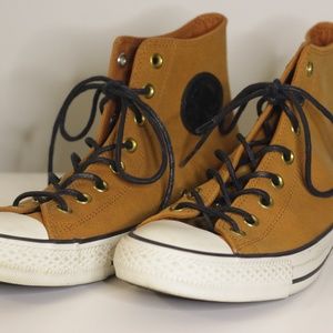 Brown White High Top Converse All Star Chucks Mens